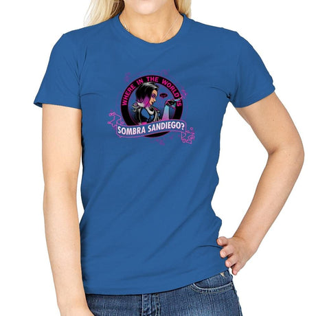 Where in the World is Sombra Sandiego? Exclusive - Womens T-Shirts RIPT Apparel Small / Royal