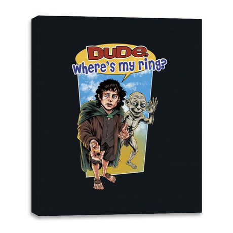 Where is my Ring? - Canvas Wraps Canvas Wraps RIPT Apparel 16x20 / Black