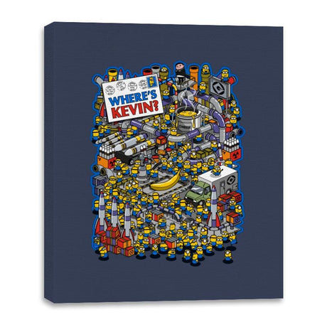 Where's Kevin? - Canvas Wraps Canvas Wraps RIPT Apparel 16x20 / Navy