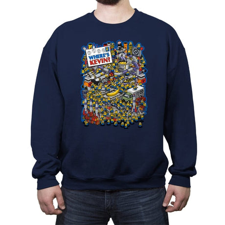 Where's Kevin? - Crew Neck Sweatshirt Crew Neck Sweatshirt RIPT Apparel Small / Navy