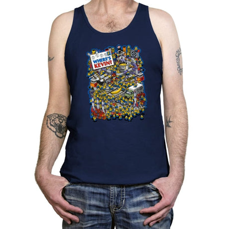 Where's Kevin? - Tanktop Tanktop RIPT Apparel X-Small / Navy