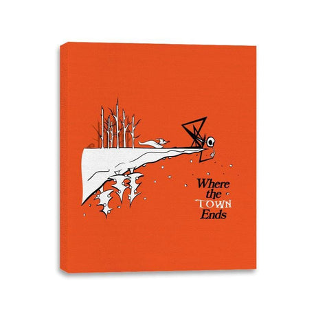 Where The Town Ends - Canvas Wraps Canvas Wraps RIPT Apparel 11x14 / Orange