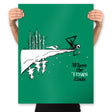 Where the Town Ends - Prints Posters RIPT Apparel 18x24 / Kelly