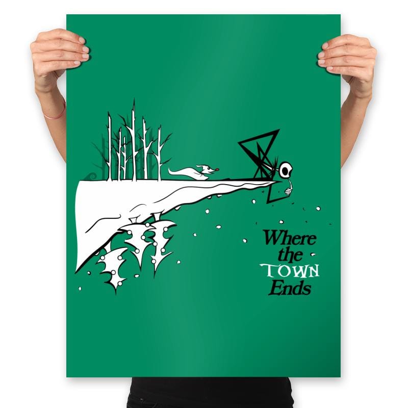 Where the Town Ends - Prints Posters RIPT Apparel 18x24 / Kelly