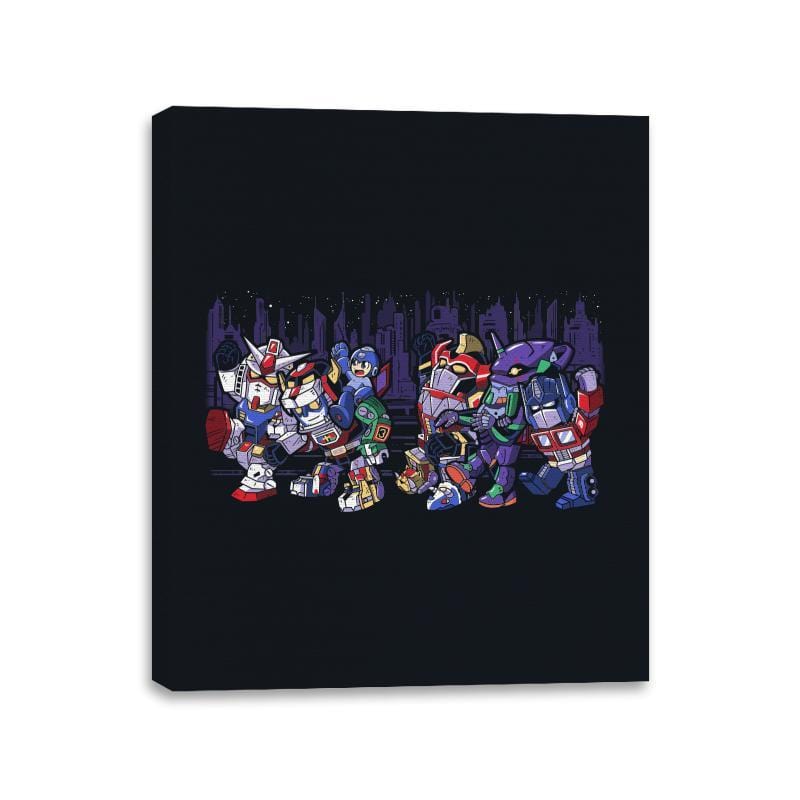 Where the Wild Mechs Are - Canvas Wraps Canvas Wraps RIPT Apparel 11x14 / Black