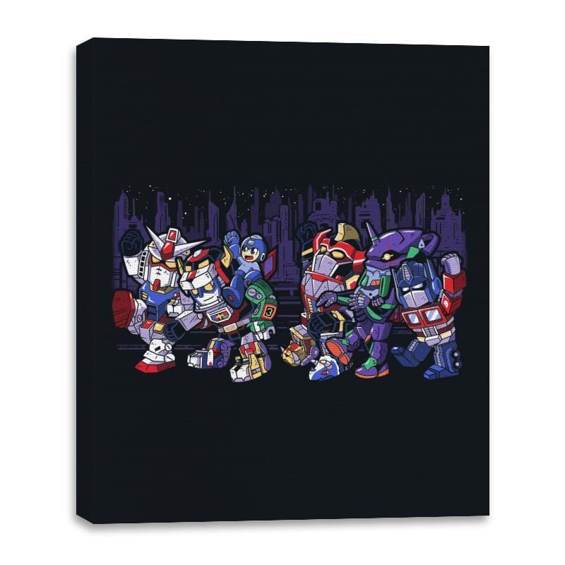 Where the Wild Mechs Are - Canvas Wraps Canvas Wraps RIPT Apparel 16x20 / Black