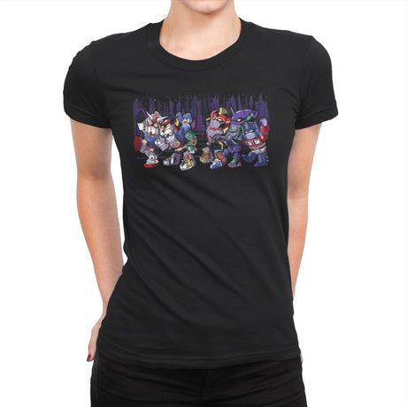 Where the Wild Mechs Are - Womens Premium T-Shirts RIPT Apparel Small / Black