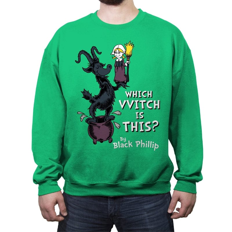 Which Witch is this? - Crew Neck Sweatshirt Crew Neck Sweatshirt RIPT Apparel Small / Irish Green