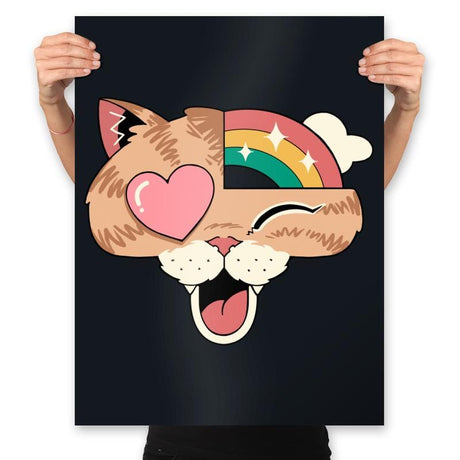 Whimsical Whiskers II - Prints Posters RIPT Apparel 18x24 / Black