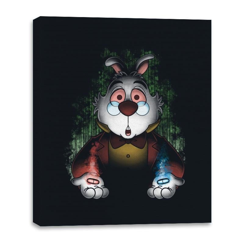 White Rabbit - Canvas Wraps Canvas Wraps RIPT Apparel 16x20 / Black