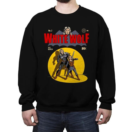 White Wolf - Crew Neck Sweatshirt Crew Neck Sweatshirt RIPT Apparel Small / Black