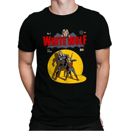 White Wolf - Mens Premium T-Shirts RIPT Apparel Small / Black