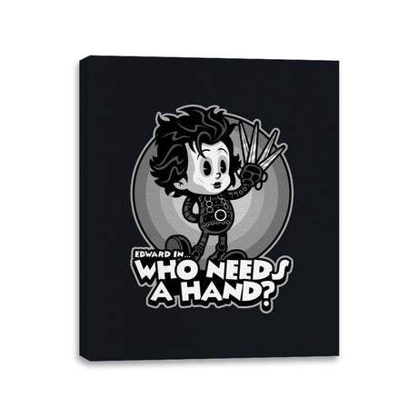 Who Needs A Hand? - Canvas Wraps Canvas Wraps RIPT Apparel 11x14 / Black