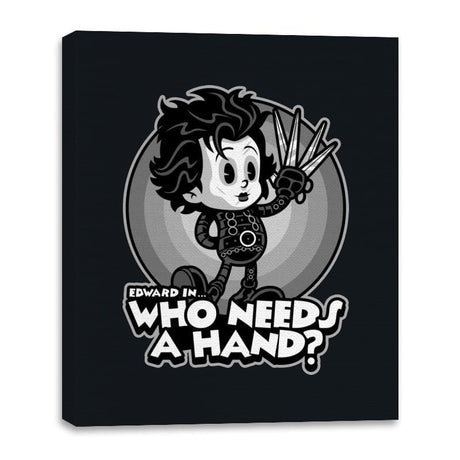 Who Needs A Hand? - Canvas Wraps Canvas Wraps RIPT Apparel 16x20 / Black