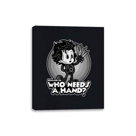 Who Needs A Hand? - Canvas Wraps Canvas Wraps RIPT Apparel 8x10 / Black