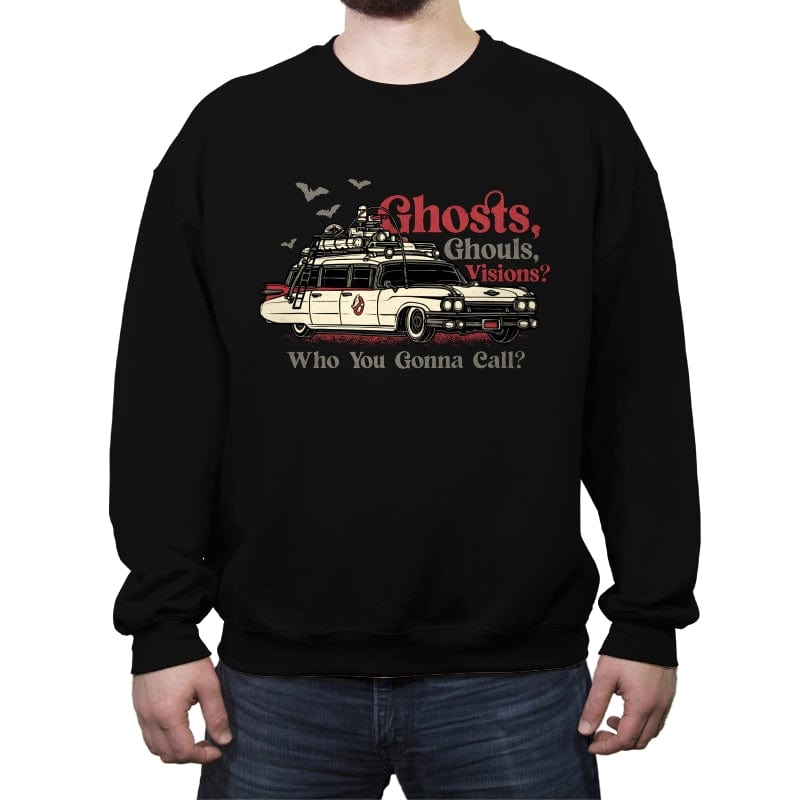 Who You Gonna Call? - Crew Neck Sweatshirt Crew Neck Sweatshirt RIPT Apparel Small / Black