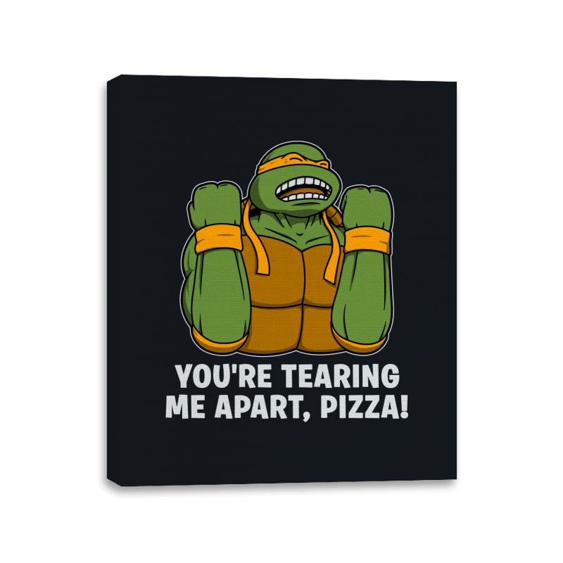 Why Pizza, Why! - Canvas Wraps Canvas Wraps RIPT Apparel 11x14 / Black