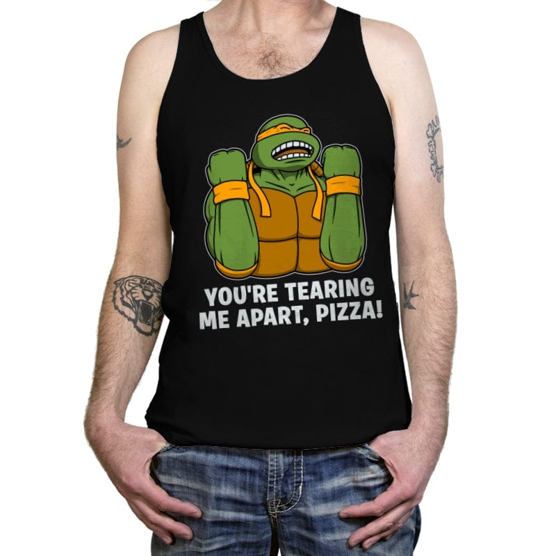 Why Pizza, Why! - Tanktop Tanktop RIPT Apparel X-Small / Black