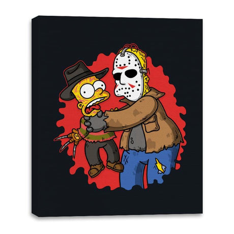 Why You Little Freddy - Canvas Wraps Canvas Wraps RIPT Apparel 16x20 / Black