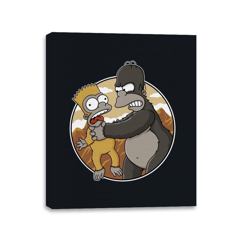 Why you Little Kong - Canvas Wraps Canvas Wraps RIPT Apparel 11x14 / Black