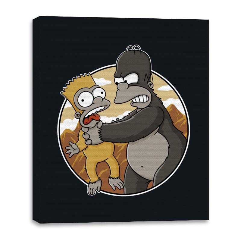 Why you Little Kong - Canvas Wraps Canvas Wraps RIPT Apparel 16x20 / Black