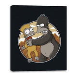 Why you Little Kong - Canvas Wraps Canvas Wraps RIPT Apparel 16x20 / Black