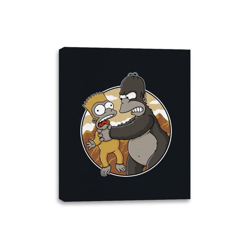 Why you Little Kong - Canvas Wraps Canvas Wraps RIPT Apparel 8x10 / Black