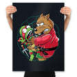 Why You Little Turtle Raph - Prints Posters RIPT Apparel 18x24 / Black