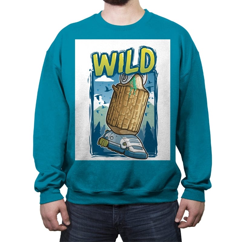 Wild - Crew Neck Sweatshirt Crew Neck Sweatshirt RIPT Apparel Small / Antique Sapphire