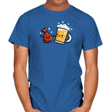 Wings and Beer - Mens T-Shirts RIPT Apparel Small / Royal