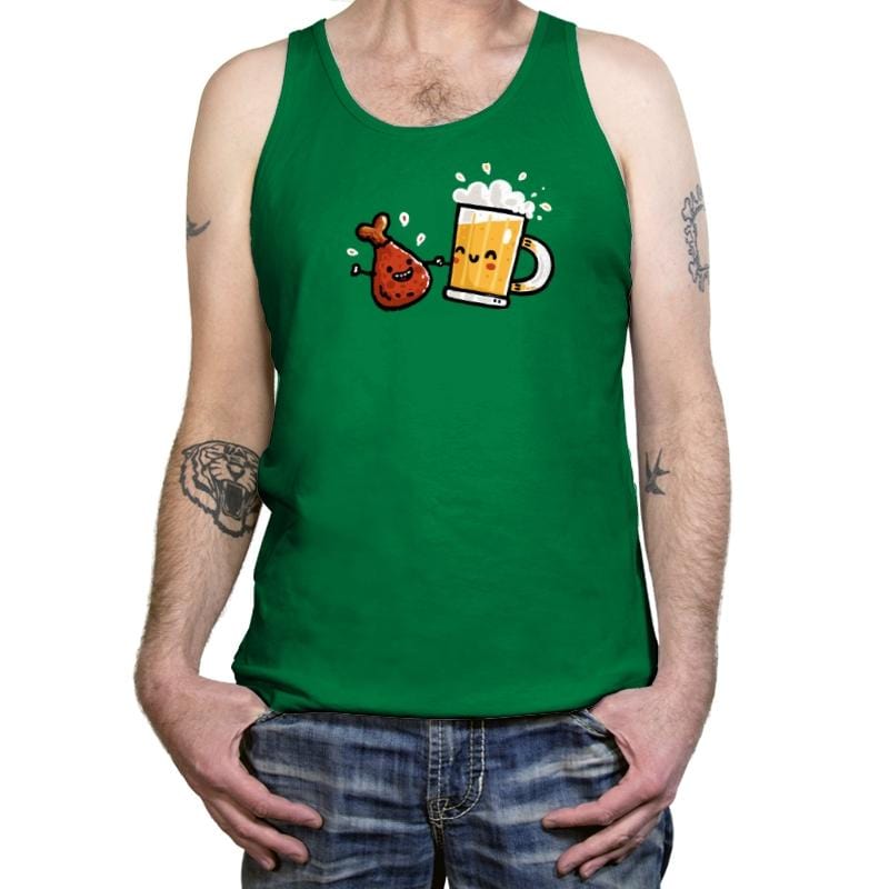 Wings and Beer - Tanktop Tanktop RIPT Apparel X-Small / Kelly