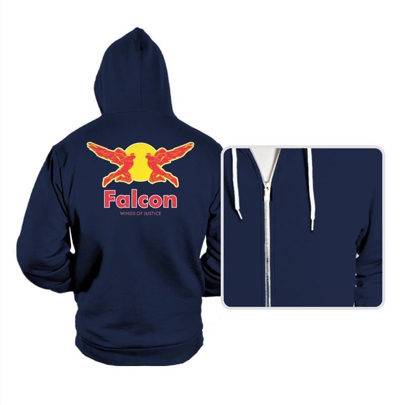 Wings Of Justice - Hoodies Hoodies RIPT Apparel Small / Navy