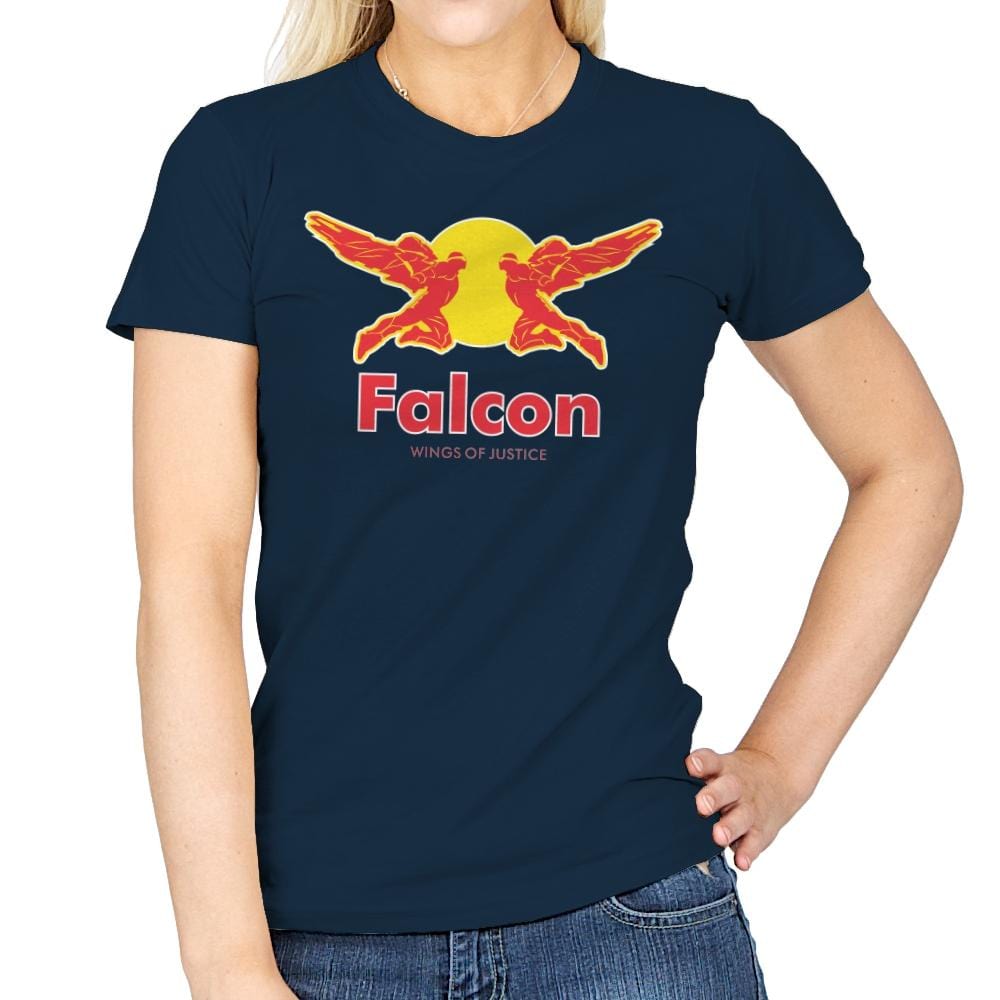 Wings Of Justice - Womens T-Shirts RIPT Apparel Small / Navy