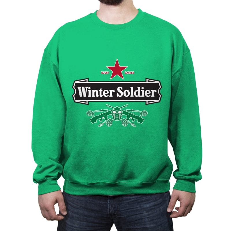 Winter Soldier Lager - Crew Neck Sweatshirt Crew Neck Sweatshirt RIPT Apparel Small / Irish Green