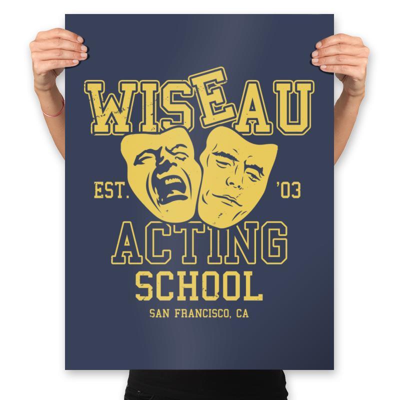 Wiseau Acting School - Prints Posters RIPT Apparel 18x24 / Navy