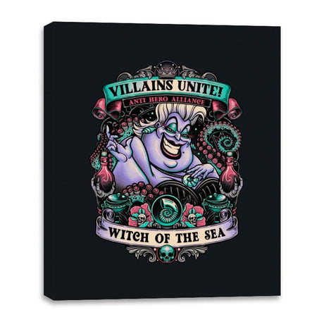 Witch of the Sea - Canvas Wraps Canvas Wraps RIPT Apparel 16x20 / Black