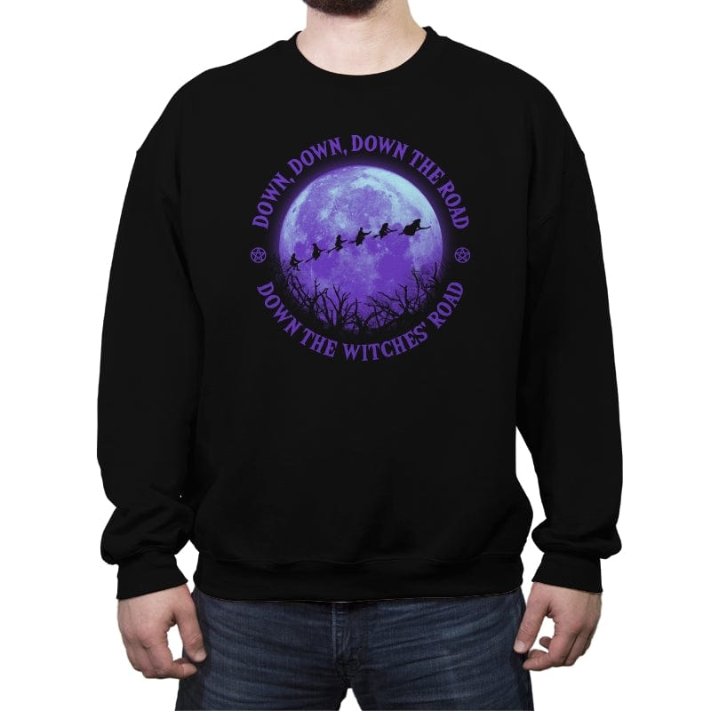 Witches' Moon - Crew Neck Sweatshirt Crew Neck Sweatshirt RIPT Apparel Small / Black