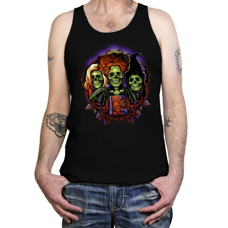 Witches Skulls - Tanktop Tanktop RIPT Apparel X-Small / Black