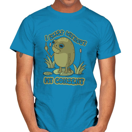 Without my Consent - Mens T-Shirts RIPT Apparel Small / Sapphire