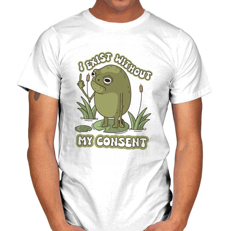 Without my Consent - Mens T-Shirts RIPT Apparel Small / White