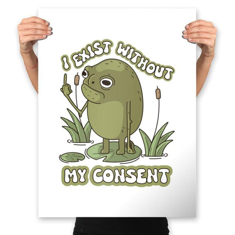 Without my Consent - Prints Posters RIPT Apparel 18x24 / White