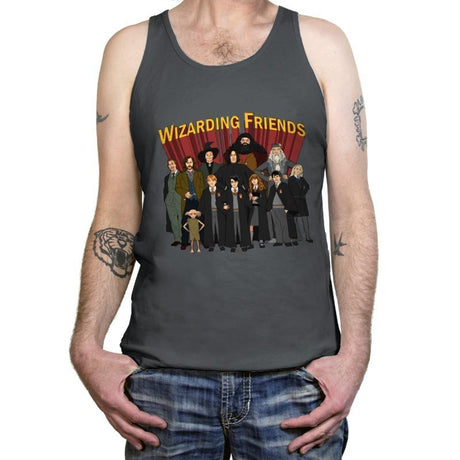 Wizarding Friends - Tanktop Tanktop RIPT Apparel X-Small / Asphalt