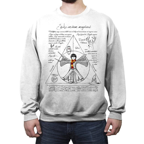 Wizarium Magicus - Crew Neck Sweatshirt Crew Neck Sweatshirt RIPT Apparel Small / White