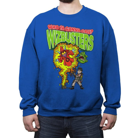 Wizbusters - Crew Neck Sweatshirt Crew Neck Sweatshirt RIPT Apparel Small / Royal