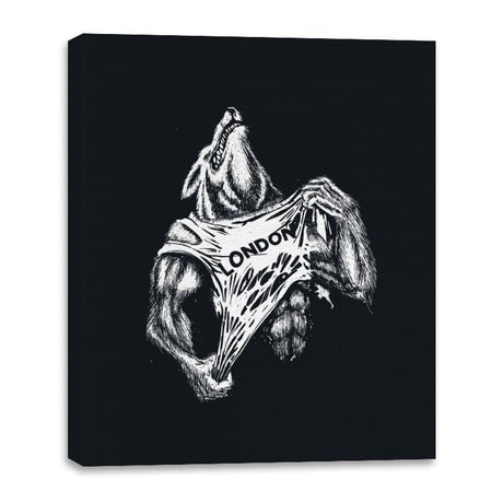 Wolf in London - Canvas Wraps Canvas Wraps RIPT Apparel 16x20 / Black