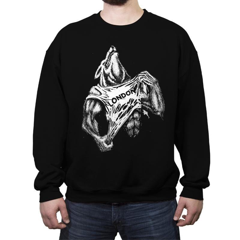 Wolf in London - Crew Neck Sweatshirt Crew Neck Sweatshirt RIPT Apparel Small / Black