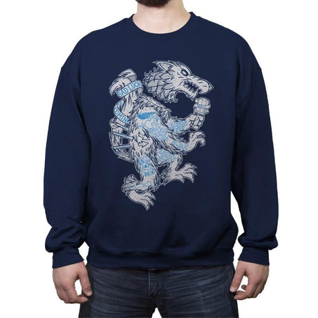 Wolf Spoiler Crest - Crew Neck Sweatshirt Crew Neck Sweatshirt RIPT Apparel Small / Navy