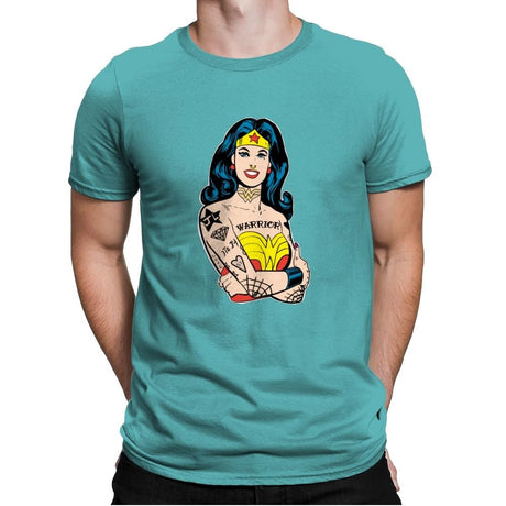 Wonderful Gal - Mens Premium T-Shirts RIPT Apparel Small / Tahiti Blue