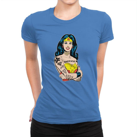 Wonderful Gal - Womens Premium T-Shirts RIPT Apparel Small / Tahiti Blue