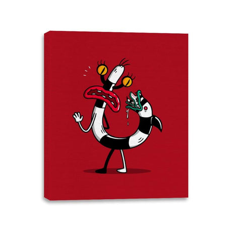 Worm Tail! - Canvas Wraps Canvas Wraps RIPT Apparel 11x14 / Red